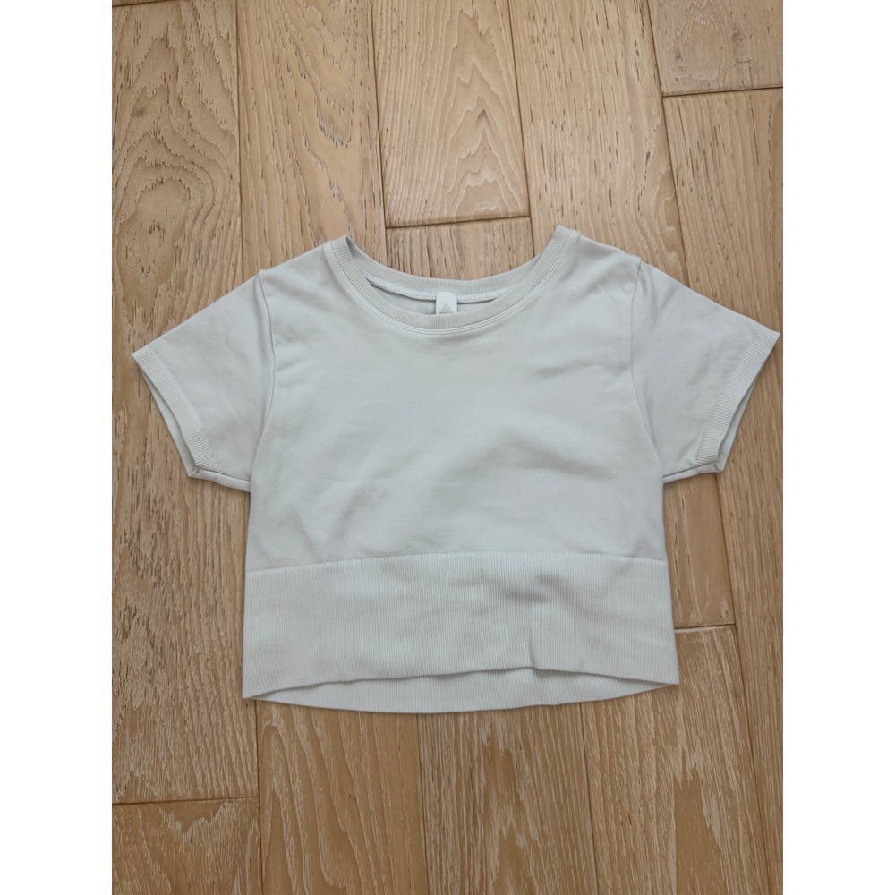 OFFLINE BY AERIE Women Ribbed Band Cropped Tee Size Extra Small Sporty Basic Zen